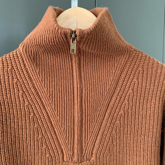 Nili Lotan Brown High-Neck Sweater - Picture 3 of 7